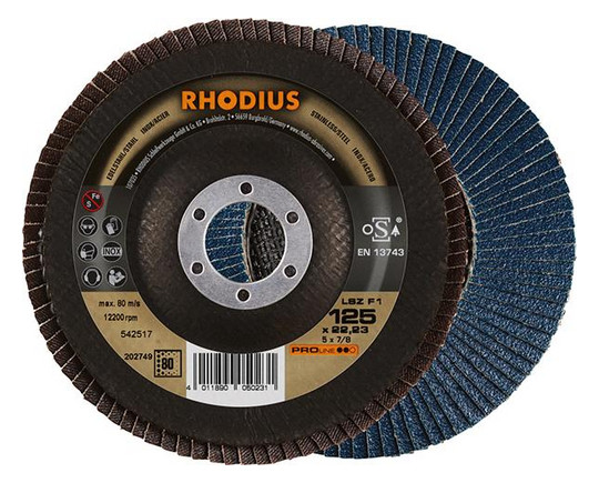 RHODIUS-Lamellenschleifscheibe LSZ F1 - 125mm, K80,...