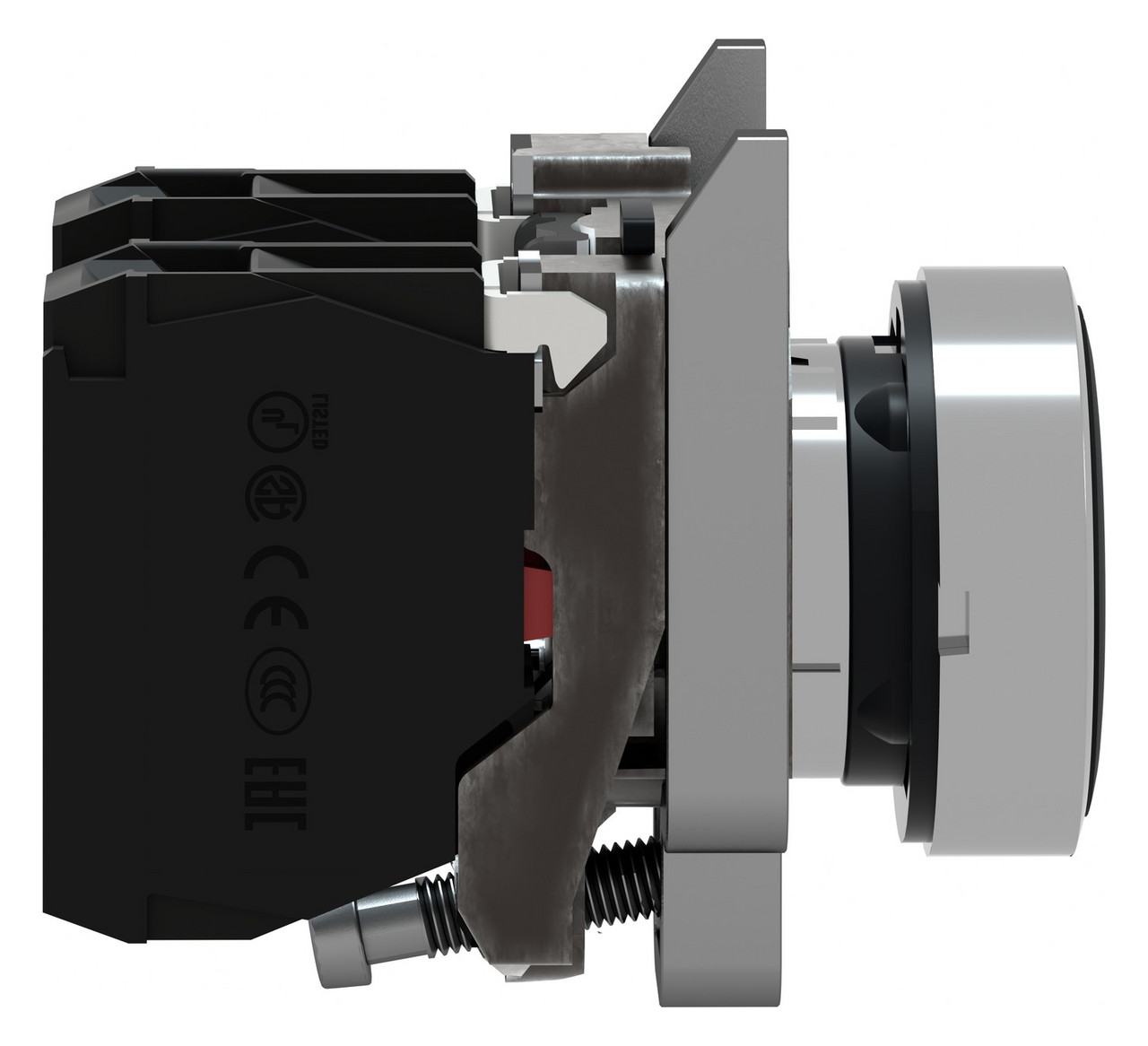 Drucktaster 1f sw rnd Ø22,5mm 1S 1Ö IP66 fl Tastend