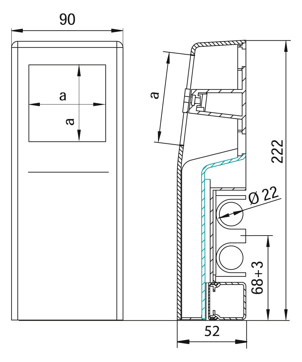 HZ Steckdosencontainer SDC aus Kunststoff, weiß Typ 62