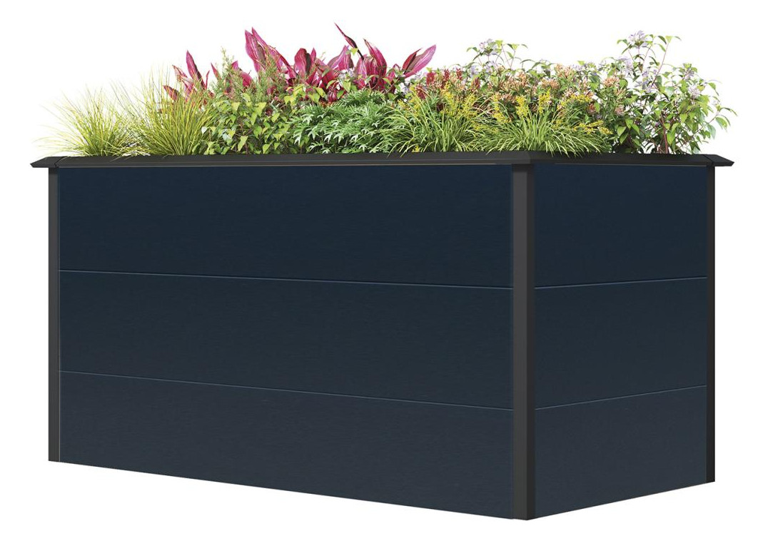 Bild EVA Metall-Hochbeet 150 x 75 x 77 cm, Stahl mit Schneckenschutzkante ANTHRAZIT v - n.a.-1