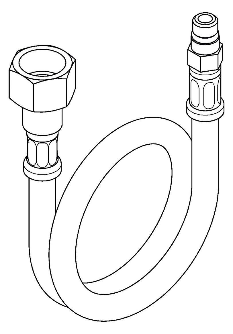 82-024-03-008-Anschlussschlauch 3/8xM18x1, Länge 350mm 82-024-03-008-Anschlussschlauch 3/8xM18x1, Länge 350mm