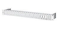 Modulträger 24Ports 1HE Schirm RAL7035 19Zoll-Einbau 44,45x482,6x95mm