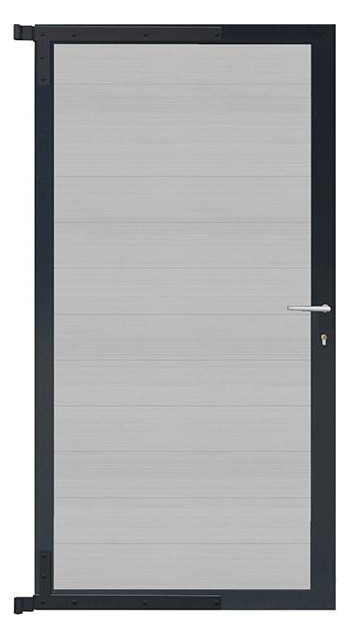 Bild MAX-Tor-Komplettset 90 x 173 cm, Rahmen anthrazit Füllung smoke white - n.a.-0