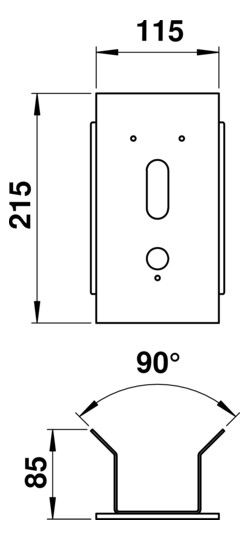 Albert Eckbock eckig Alu weiß     681007 