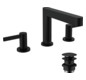 hansgrohe 3-Loch-Waschtisch-Armatur 110 Finoris mit Push-Open-Ablaufgarnitur, mattschwarz