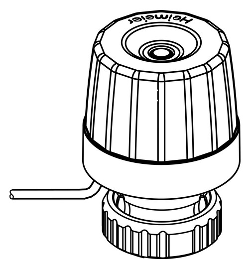 Heimeier Zweipunkt-Stellantrieb EMOtec stromlos geschlossen NC, 230 V, thermisch, weiß