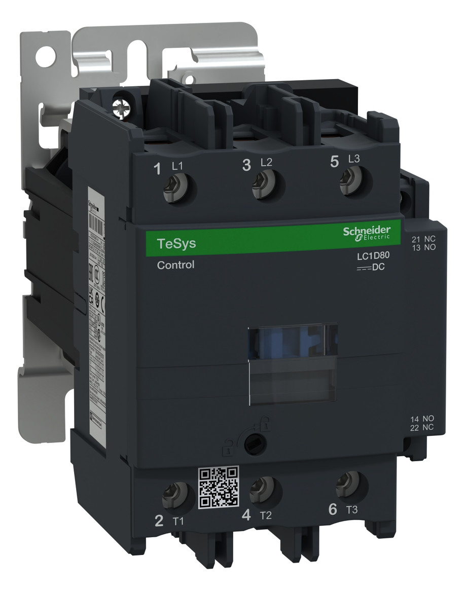 Leistungsschütz 37kW 3S 24VDC 80A 1S+1Ö/Hilf
