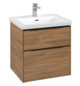 V&B Waschtisch-Unterschrank Subway 3.0 57,2x57,6x47,8cm, mit LED/Griff Volcano black, kansas oak