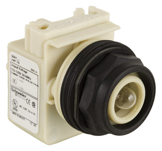 Lampenfassungsblock AGL AC Frontbef BA9s 120V ws