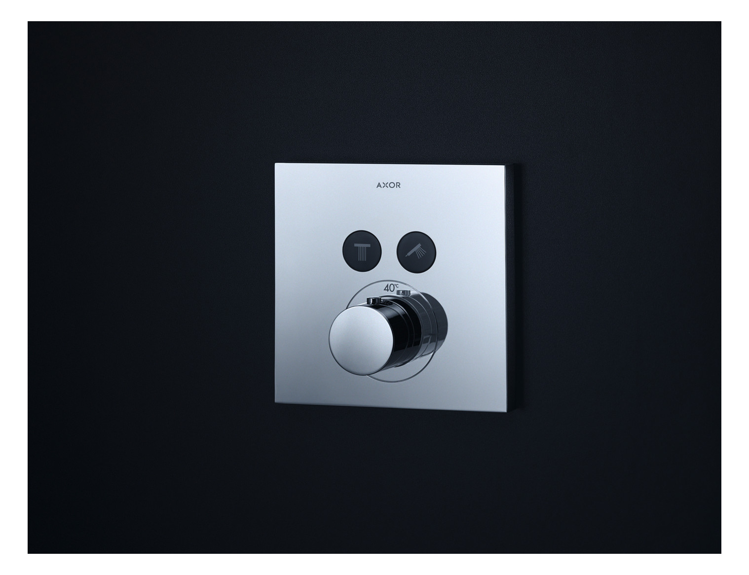 hansgrohe Fertigmontageset ShowerSelect UP-Thermostat, 2 Verbraucher, eckig, chrom