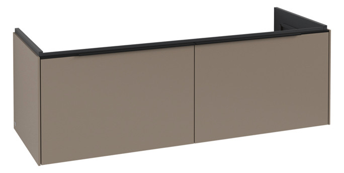 V&B Waschtisch-Unterschrank Subway 3.0 127,2x42,9x47,8cm, ohne LED/Griff Volcano black, taupe