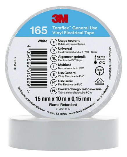 Temflex 165 Isolierband Weiß 15mmx10m - UNI ELEKTRO Online-Shop