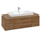 V&B Waschtischunterschrank Legato 120x38x50cm, Waschtisch mittig, Kansas Oak