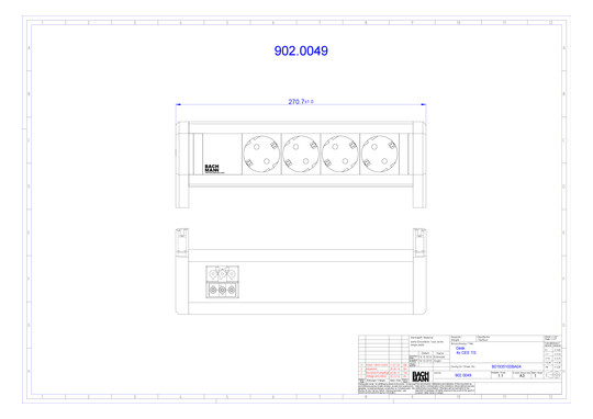 Bachmann DESK 4xSchuko GST18    902.0049 