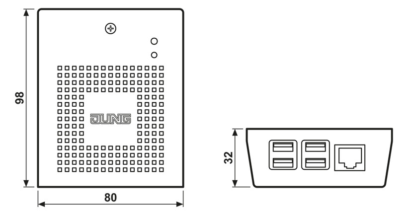Schnittstelle PowN KNX AP 5V LED m.LED-Anz Schnittstelle PowN KNX AP 5V LED m.LED-Anz