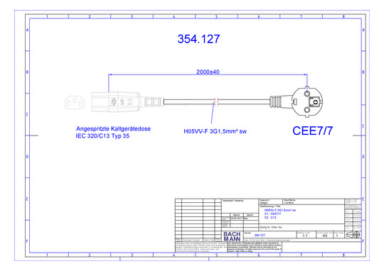 Bachmann Kaltgerätezuleitung     354.127 