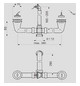Sanit Ab-/Überlaufgarnitur G1 1/2 x max. 380 mm, beidseitig Stopfen mit Kugelkette
