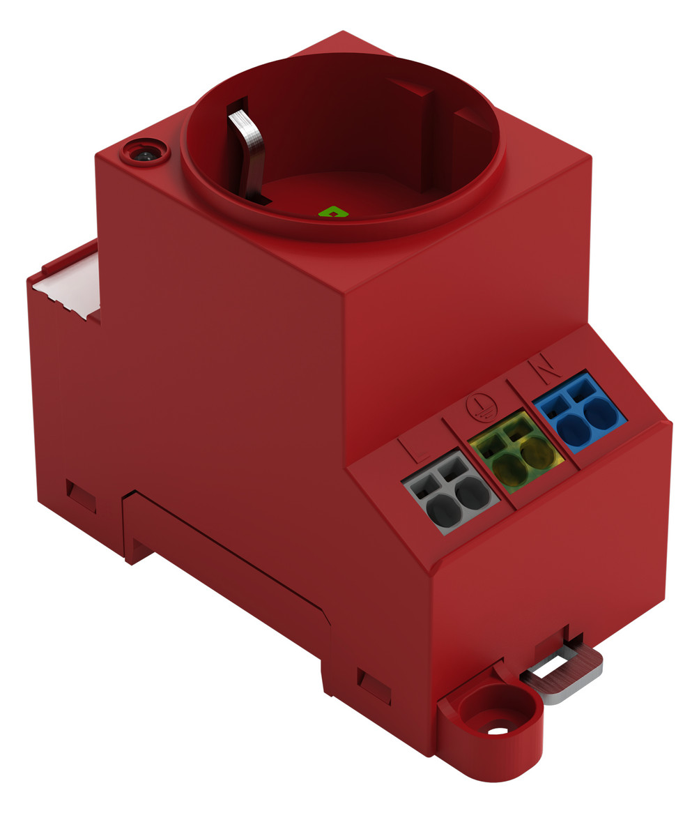 Steckdose REG 250V/AC 16A m.KontrLeuchte 2,5TE Mit Kontroll-Leuchte 84,7mm IP20