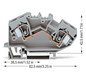 Reihenklemme 0,2-10qmm Serie 784 1Etage 2kl gr 57A Hutschiene TH35