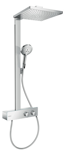 hansgrohe Showerpipe Raindance E 1jet, mit ShowerTablet 350 Thermostat, chrom