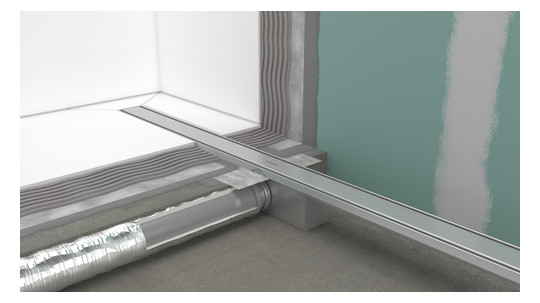 hansgrohe Duschrinne RainDrain Compact 800 mm, Komplettset, für flache Installation, Edelstahl gebürstet