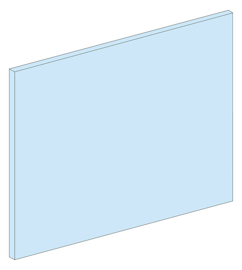 Blende Kst 46x90x2mm RAL9003