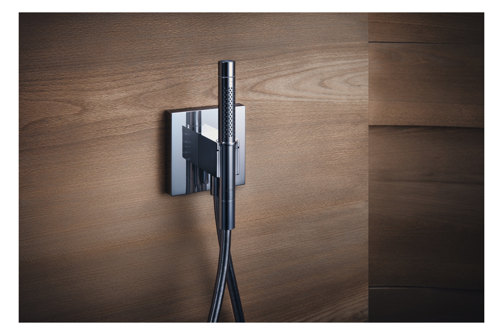 hansgrohe Portereinheit Axor Starck Organic mit Stabhandbrause 2jet, Brauseschlauch, 120x120mm, chrom