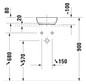 Duravit Aufsatzwaschtisch DuroCast Plus Sivida 30x30cm, Innenfarbe Blassgrün Matt, Aussenfarbe weiß seidenmatt