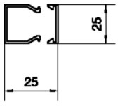 Leitungsführungskanal Kst 25x25x2000mm ver-ws LF-K unbeh 500qmm RAL9016