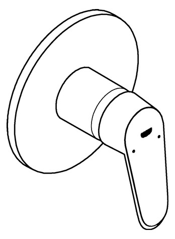 GROHE Fertigmontageset Eurodisc Cosmopolitan UP-Brausearmatur, chrom