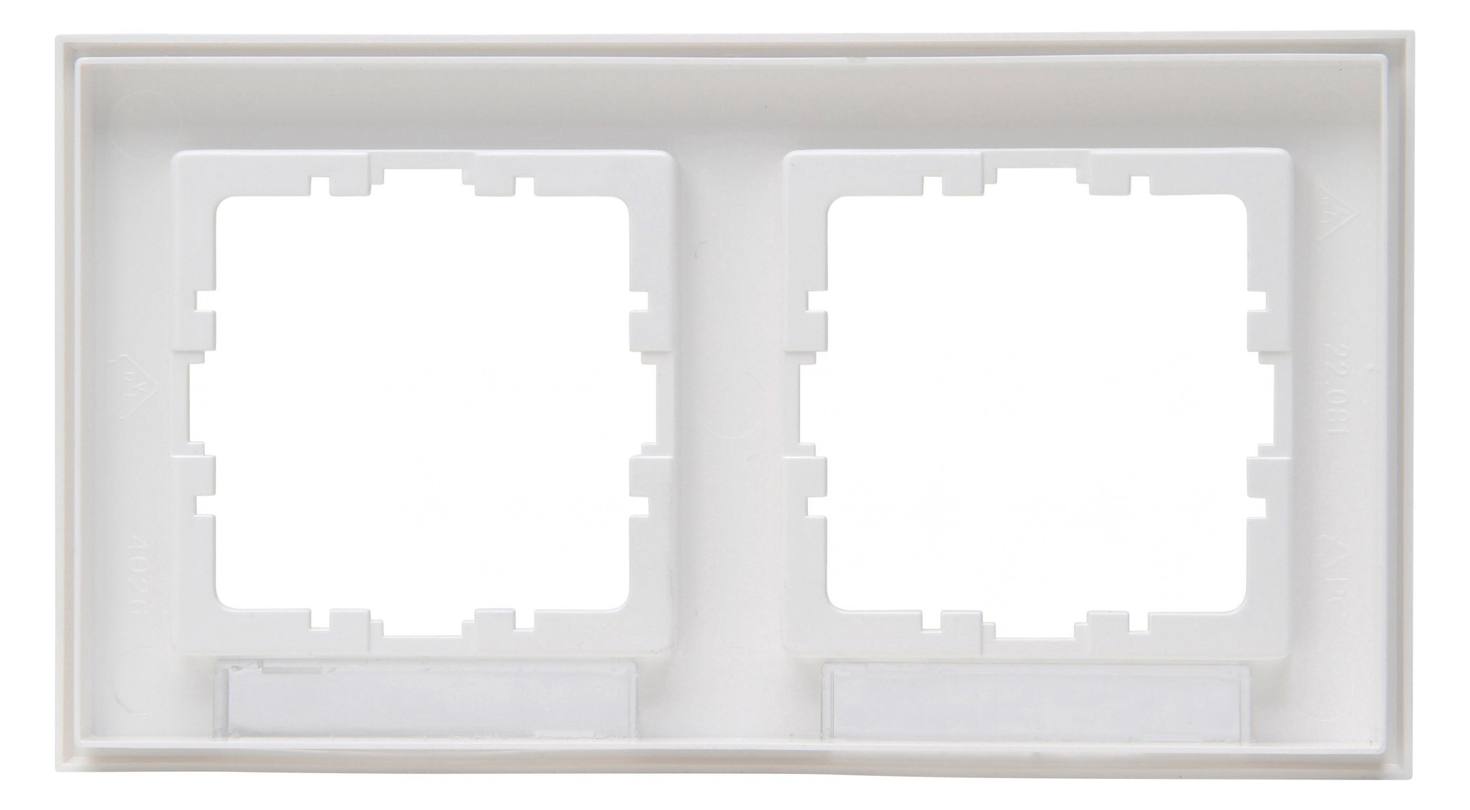 Rahmen 2f rws glz horiz BSF Kst f.GEB-K Textfeld/Beschriftungsfläche Thermopl