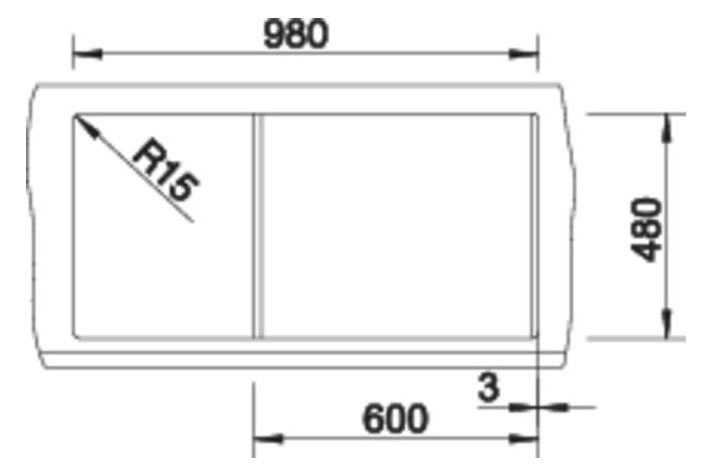 Blanco Spüle METRA XL 6 S SILGRANIT 100 x 50 cm, schwarz, reversibel, mit Ablauffernbedienung