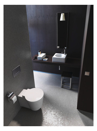 Duravit WC-Sitz Starck 1 mit Absenkautomatik, abnehmbar, mit Scharnierwelle, weiß