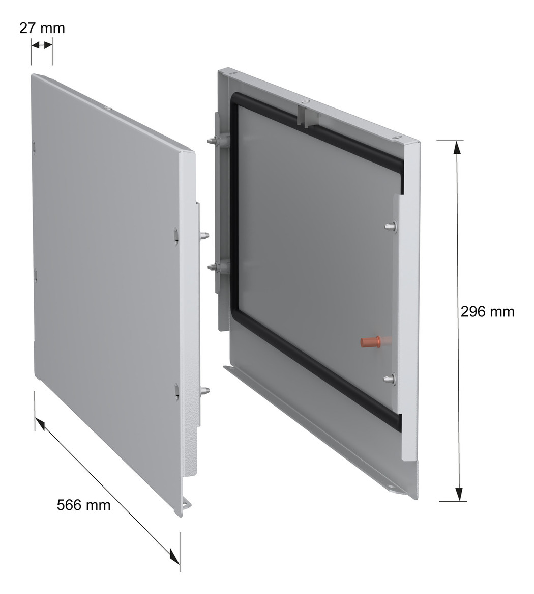 Seitenwand ST 600mm RAL7035 pulverbesch