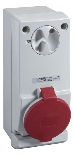 CEE-Schaltersteckdose 4p Acti9 32A IP44 400V/rt 6h Kst mech.Verrieg