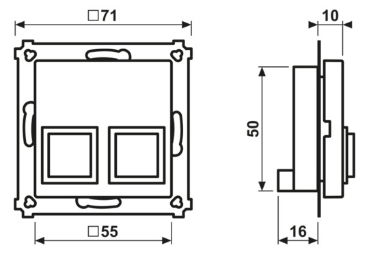 Komplettset f.Beh aws AS / NaV RAL9010 glz