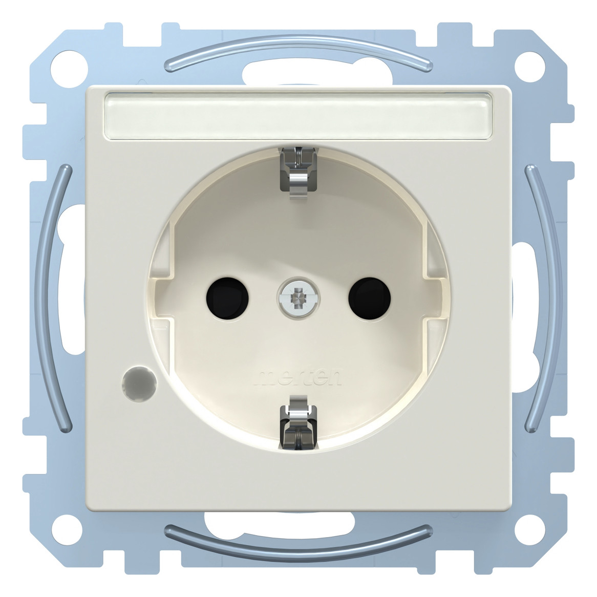 Steckdose 1f polws glz System M UP m.BS IP20 Mit erhöhtem Berührungsschutz