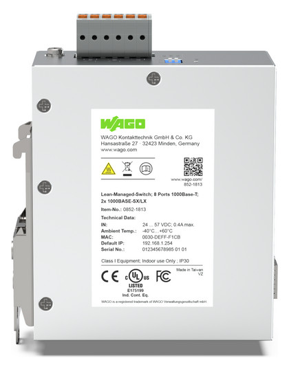Switch Hutschiene 8x10/100/1000Mbps 2x1Gbps/MiniGBIC Managebar Layer 2