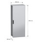 Standschrank ST IP55 B800xH2000xT500mm pulverbesch RAL7035 Koppelbar