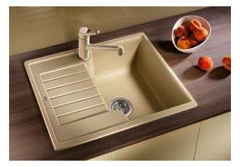 Blanco Spüle ZIA 40 S SILGRANIT 61,5 x 50 cm, schwarz, ohne Ablauffernbedienung