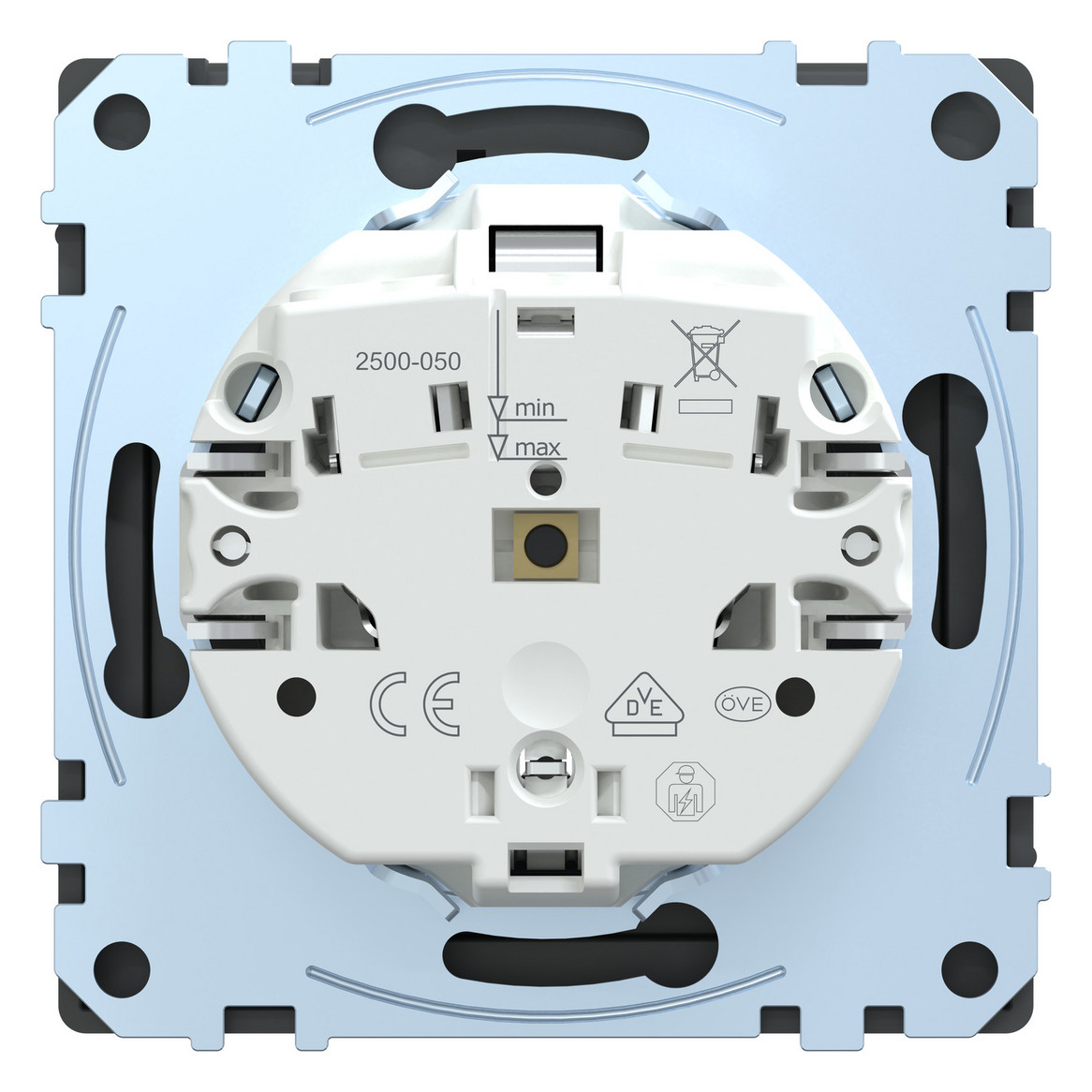Steckdose 1f anth glz System Design UP m.BS Mit erhöhtem Berührungsschutz IP44