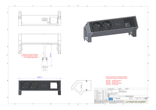 Bachmann DESK2 2xCEE7/3 1xCM     902.609 