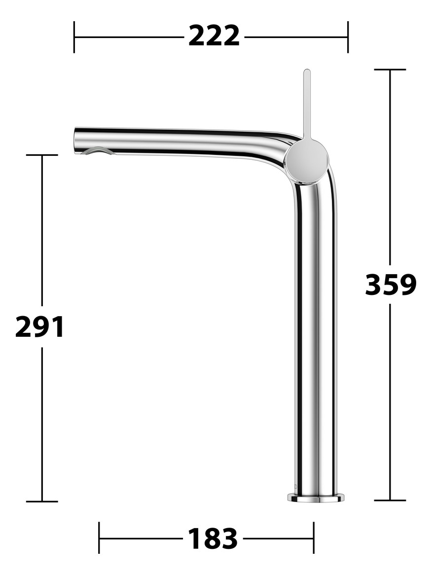 KEUCO Waschtisch-Einhebelmischer 290 Edition 400 Ausladung 183mm, ohne Ablaufgarnitur, verchromt