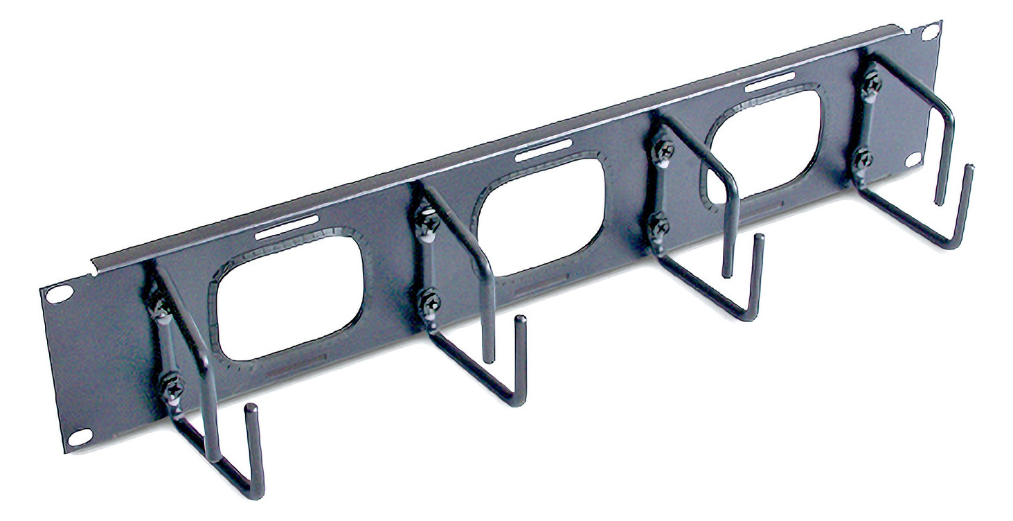 Kabelrangierbügel Metall 482,6mm B445mm 2HE sw