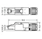 Modular-Stecker Cat6A RJ45 22-27AWG Feldkonf Schirm Litze massiv