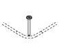 HEWI Deckenabhängung System 900 A &#x3D; 300 mm, Edelstahl verchromt