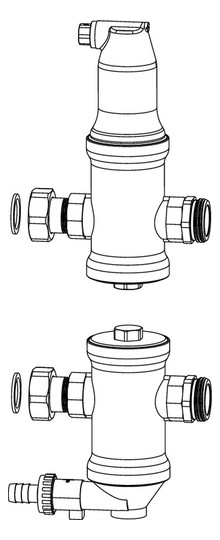 Heimeier Anschlussset 3 DN 20, mit Luft-/Schlammabscheider