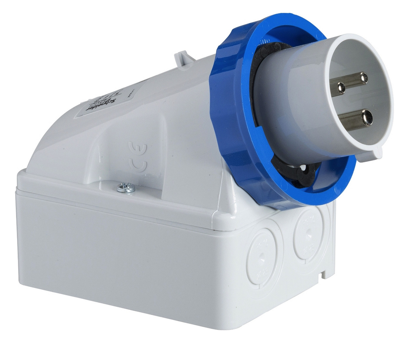 CEE-Aufbaugerätestecker Acti9 2p 32A 32A 230V/bl 6h IP67 Schraubkl abgew Kst