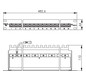 Patchpanel 24Ports 1HE Cat6A Schirm RAL7035 19Zoll-Einbau 44x482,6x110mm