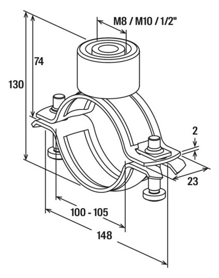 Bild Rohrschelle FRSN Triple 100-105 fischer-2